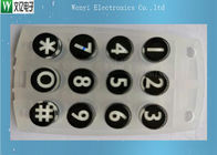 O comprimido condutor do carbono imprimiu chaves do teclado numérico 12 da borracha de silicone de 45 graus