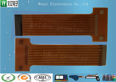 Circuito impresso flexível do passo FPC do ouro 2mm do dissipador, conectores da placa de circuito do cabo flexível do Silkscreen