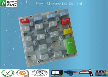 Teclados numéricos feitos sob encomenda da borracha de silicone para os artigos 3C cópia do Silkscreen de 60 graus de alto brilho