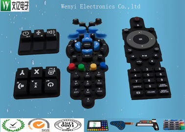O teclado numérico da borracha de silicone da chave de P+R 40 graus com castra o óleo e Silkscreen a cópia personalizada