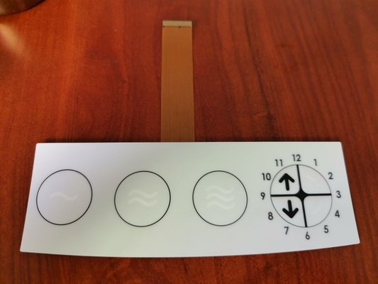 Teclado numérico longo do interruptor de membrana de Zif FPC com chaves conduzidas do passo 3 de 1.0mm